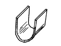 Textile Braid Hardware - "U" Shaped Clips (556A)-image