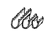 Textile Braid Hardware - "U" Shaped Clips (707)-image